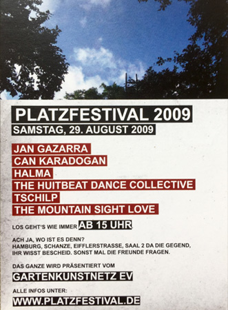 Platzfestival Flyer von 2009