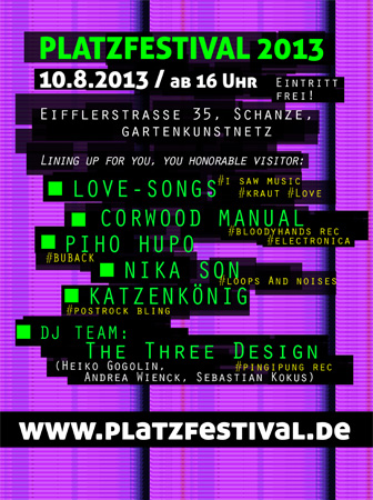 Platzfestival Flyer von 2013